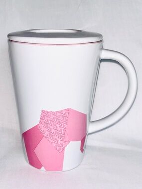 Rare David’s Tea Perfect Mug Pink Elephant & Babies Hard to Find Design